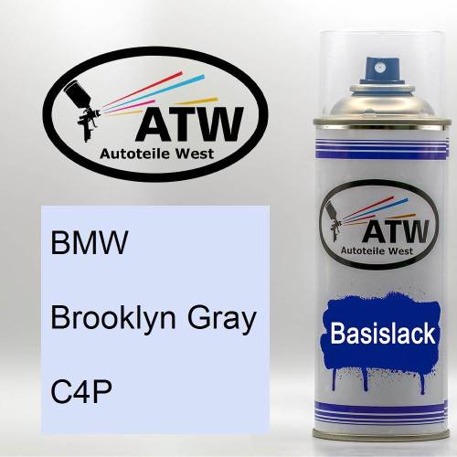 BMW, Brooklyn Gray, C4P: 400ml Sprühdose, von ATW Autoteile West.